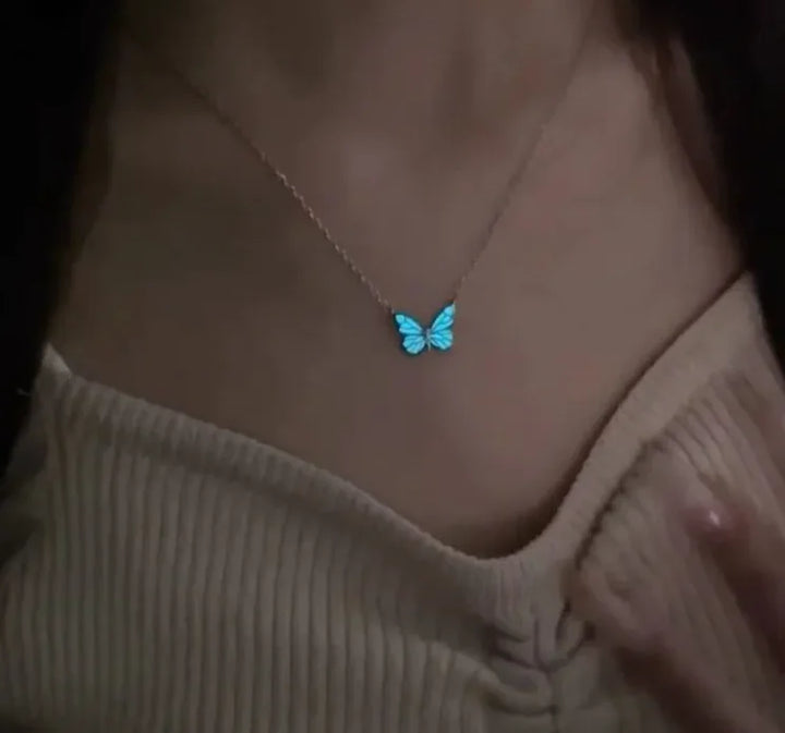 Blue Butterfly Necklace